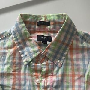 J. Crew Pastel Plaid Men's Shirt